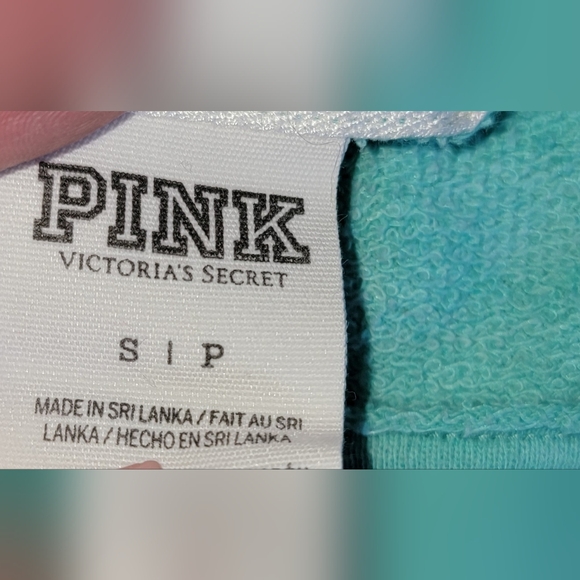 PINK Victoria's Secret Turquoise Sweatshirt Size Small - Picture 5 of 5